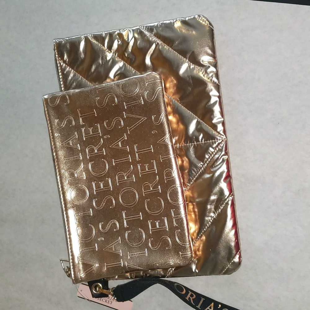 Victoria's Secret Rose Gold Clutch Set